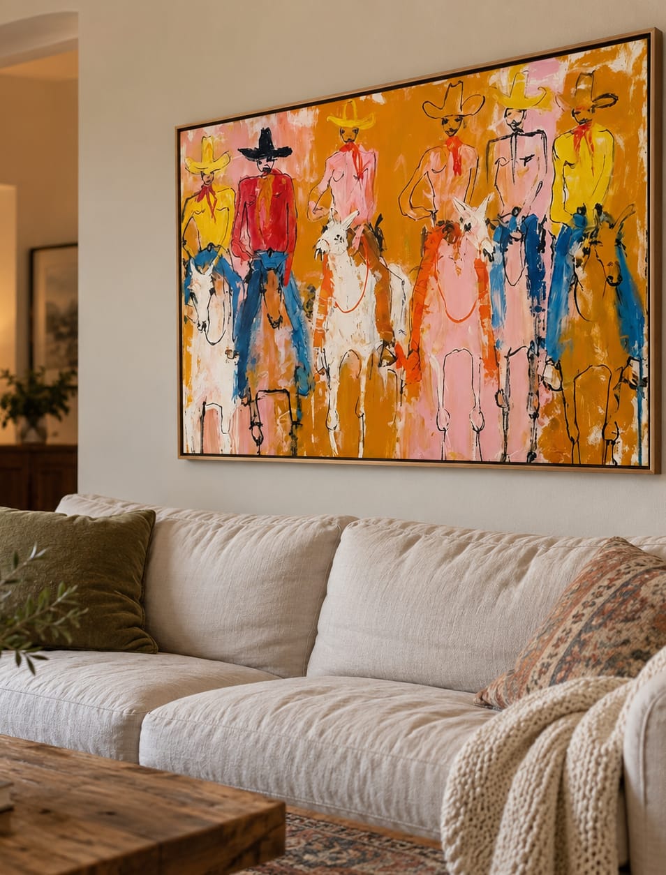 Customer photo review of Golden Posse-Cowboy Riders Painting