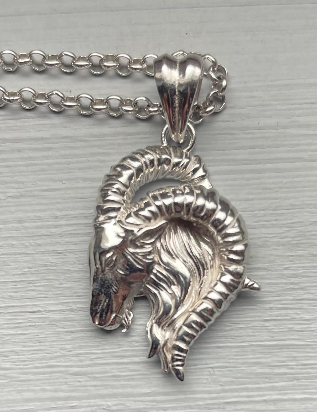 Customer photo review of Madonna Child Embrace Pendant