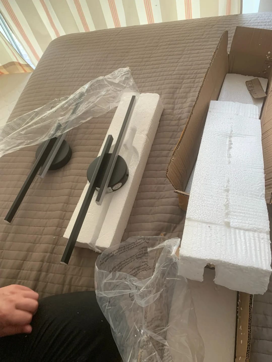 Customer photo review of Slim Wall Light, 55 cm Acrylic Shade, Integrated LED, Wall Sconce