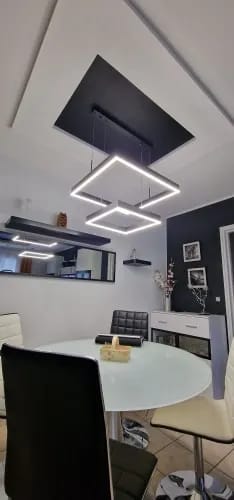 Customer photo review of Iron and Acrylic Chandelier, Integrated LED, 40–150 cm