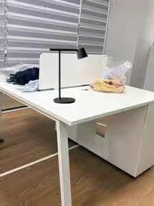 Customer photo review of Modern Table Lamp, Aluminium, Slanted Shade, Switchable Colour LED