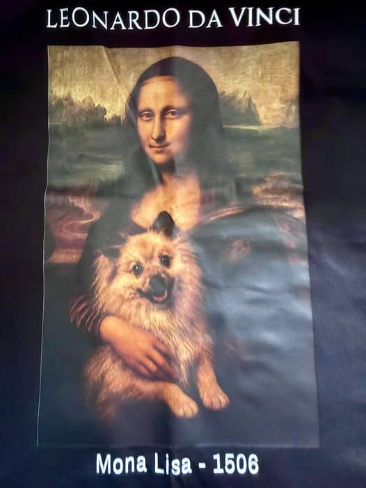 Customer photo review of Mona Lisa Premium T-Shirt mit deinem Hund