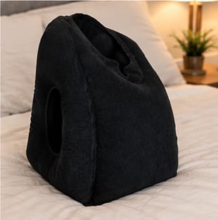 Customer photo review of HushBound Travel Pillow – Real Sleep Sitting Up, Inflates in Seconds