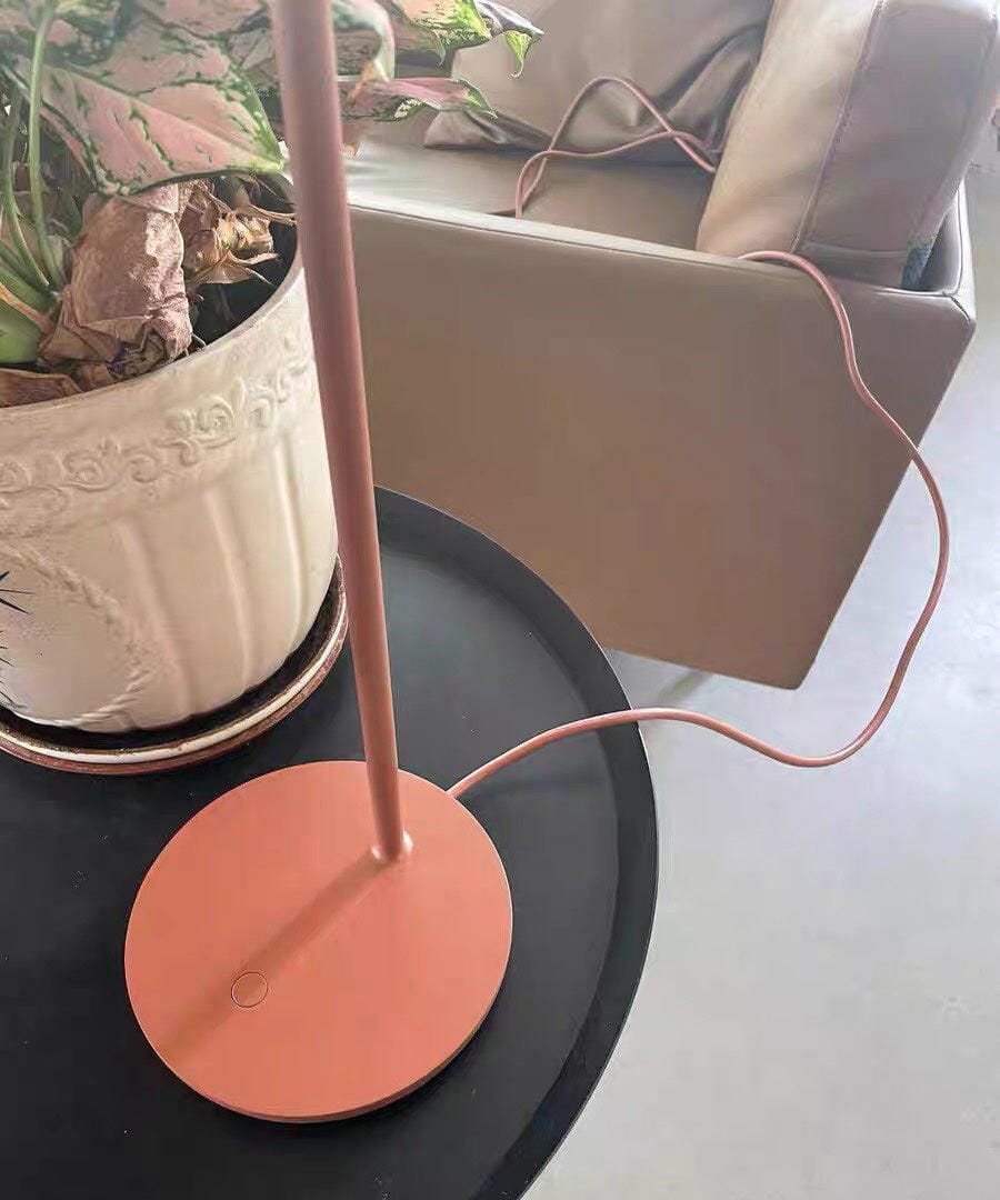 Customer photo review of Modern Table Lamp, Aluminium, Slanted Shade, Switchable Colour LED