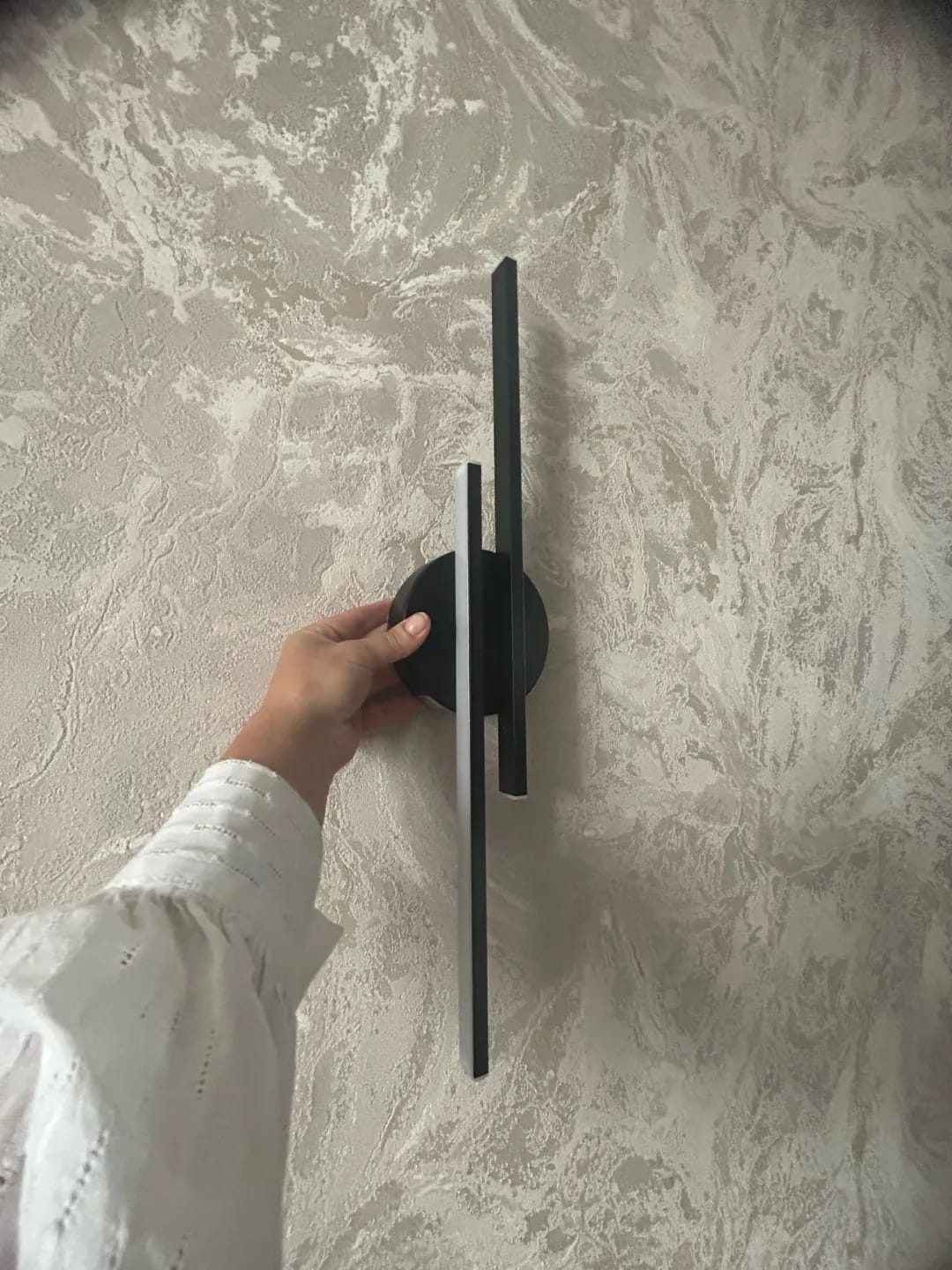 Customer photo review of Slim Wall Light, 55 cm Acrylic Shade, Integrated LED, Wall Sconce