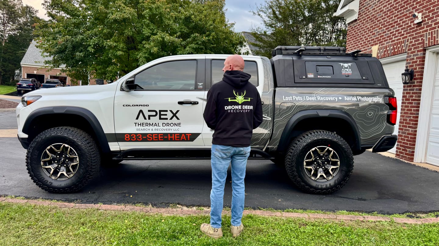 Customer photo review of The Original Drone Deer Recovery Hoodie