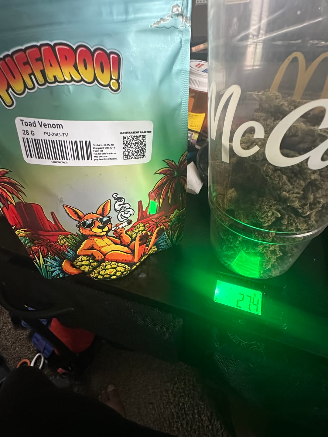 Customer photo review of Puffaroo - Toad Venom - 28 Grams - Indica