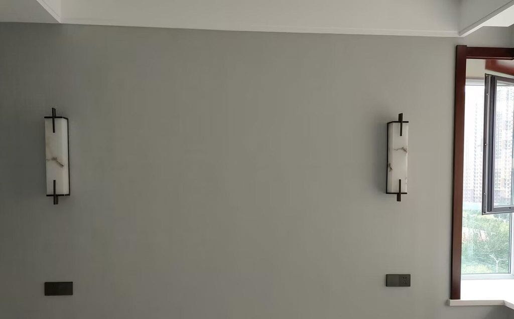 Customer photo review of Alabaster Wall Sconce, Wall Light, Vertical Slab, Integrated LED