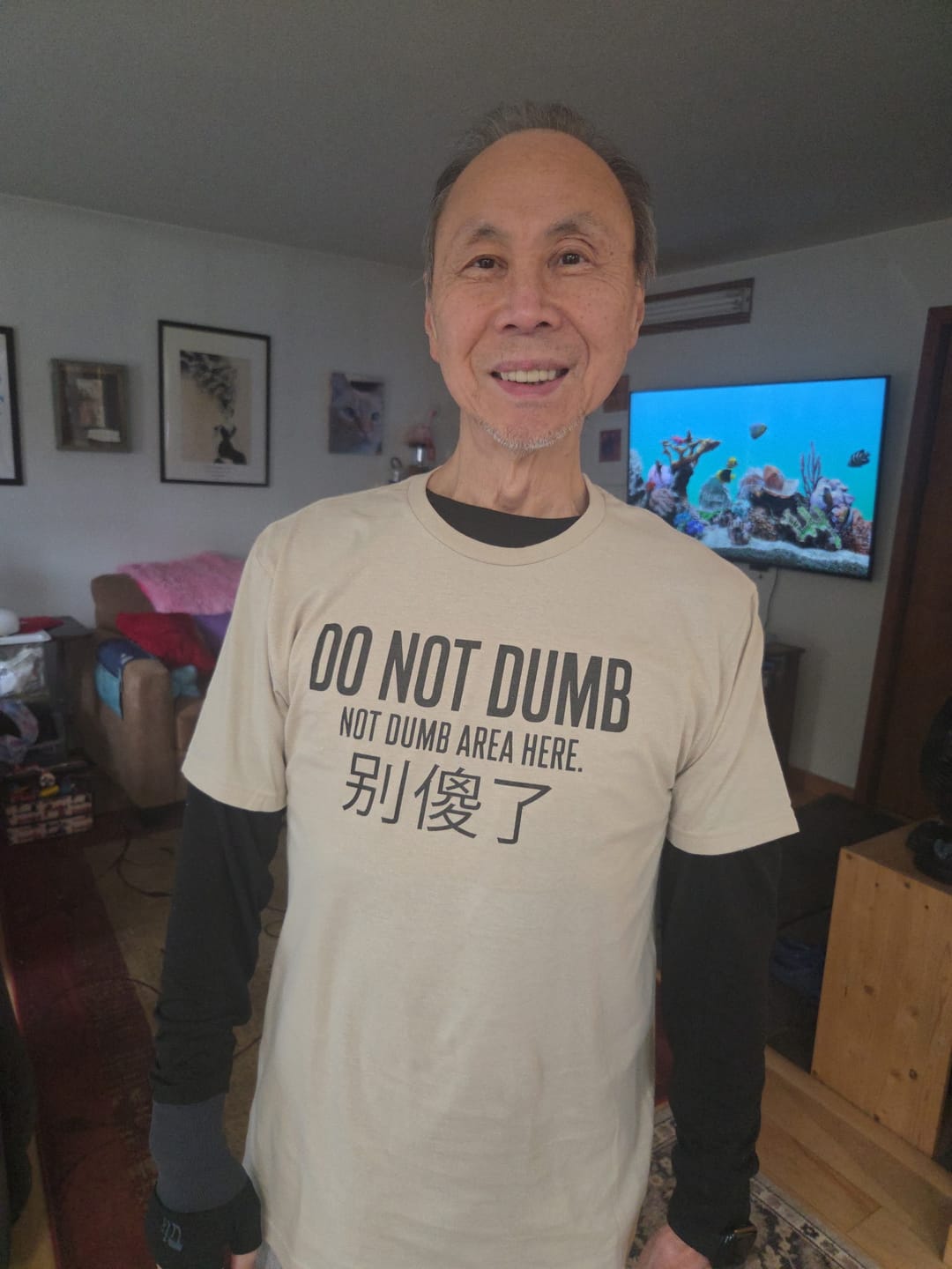 Customer photo review of Not Dumb Everyday Softstyle Tee