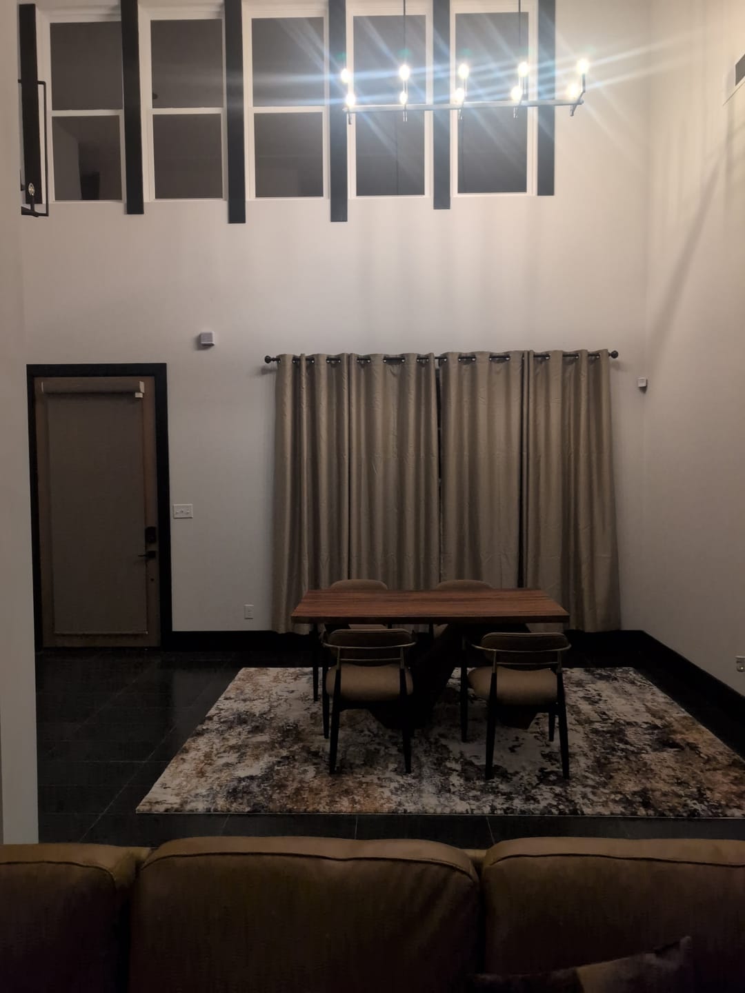 Customer photo review of Modern Wooden Dining Table With Curved Base For Dining