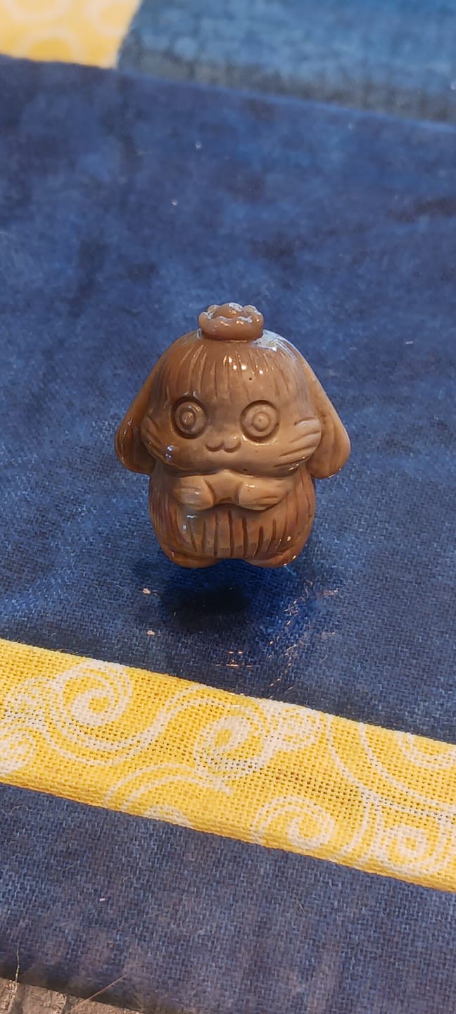 Customer photo review of Natural Crystal Carving Alashan Agate Little Flower Rabbit