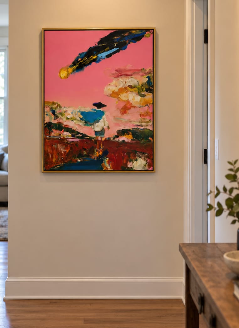 Customer photo review of Pink Comet-Cowboy Meteor Landscape Painting