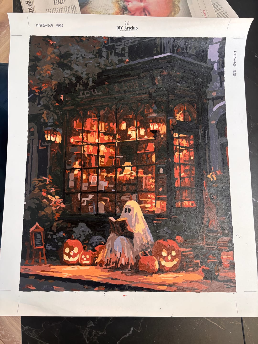 Customer photo review of Cozy Ghost Stories | Paint by Number
