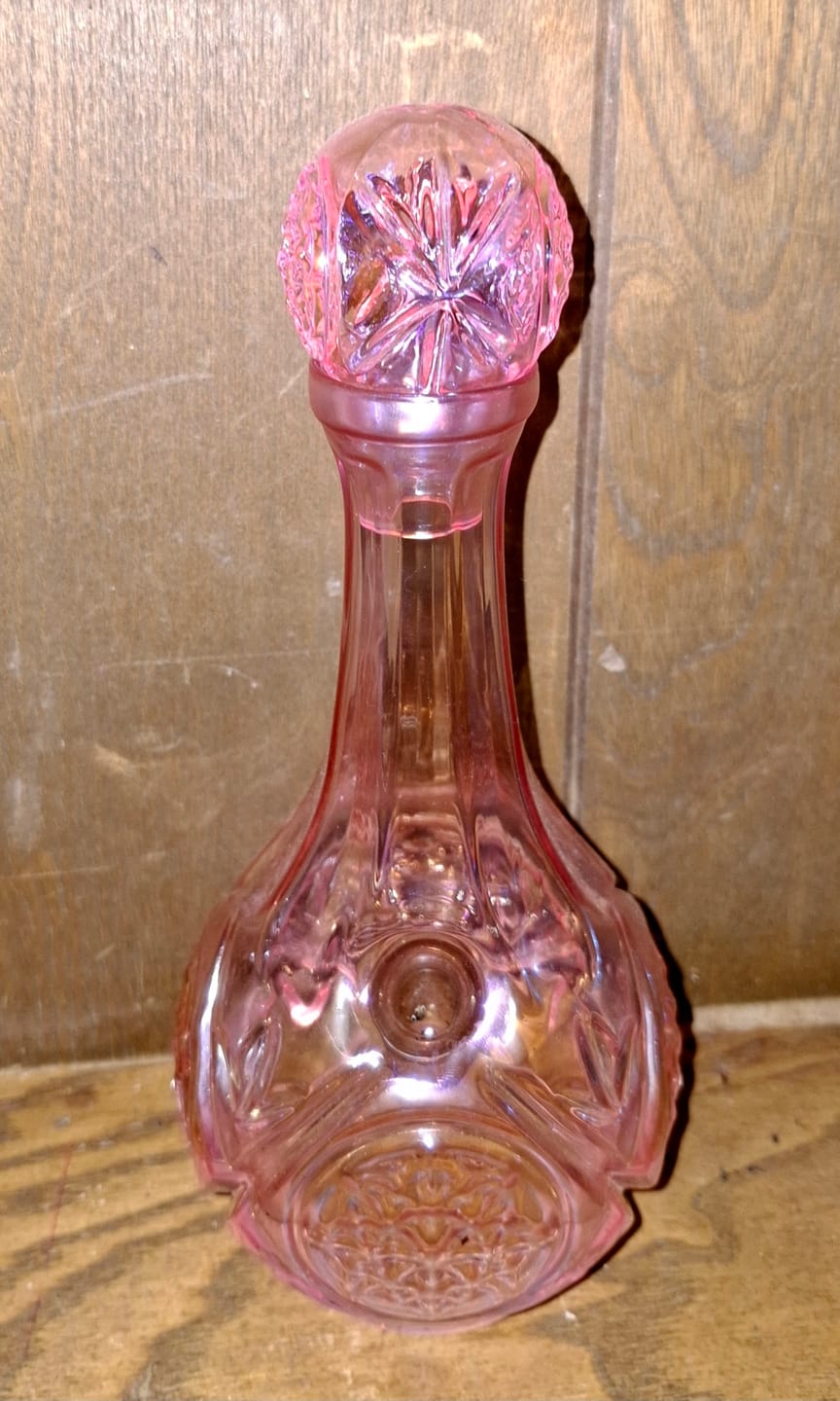 Customer photo review of DECANTER BONG - PINK IRIDESCENT