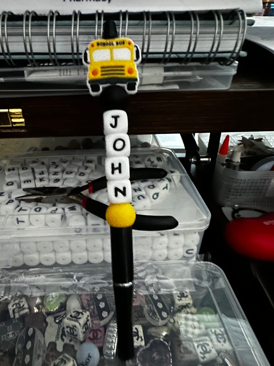 Customer photo review of School Bus Silicone Focals for Beadable Pens | Premium Trend DIY Creator Supplies