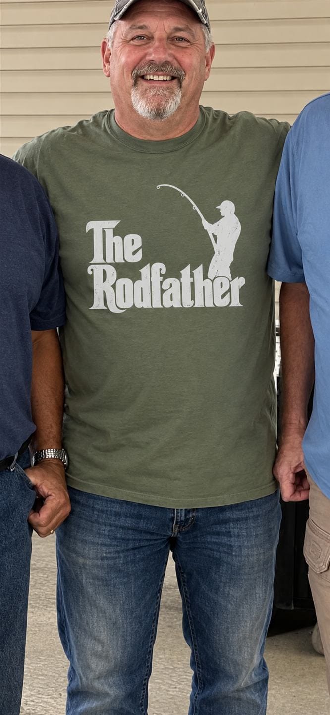 Customer photo review of The Rodfather T-Shirt