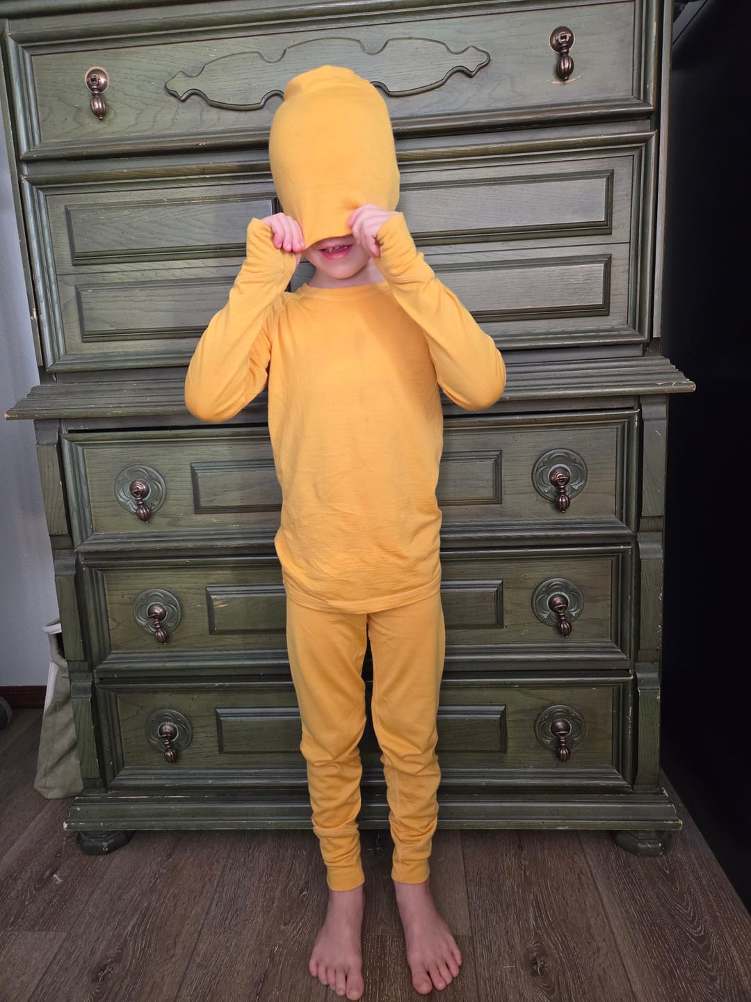 Customer photo review of Kids Merino Wool Long Sleeve Top
