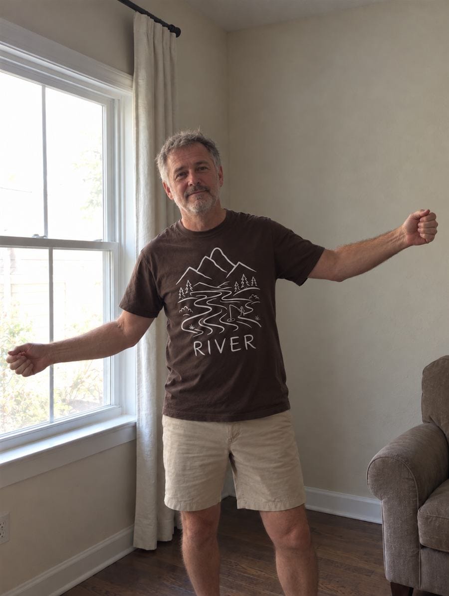 Customer photo review of River Fishing T-Shirt