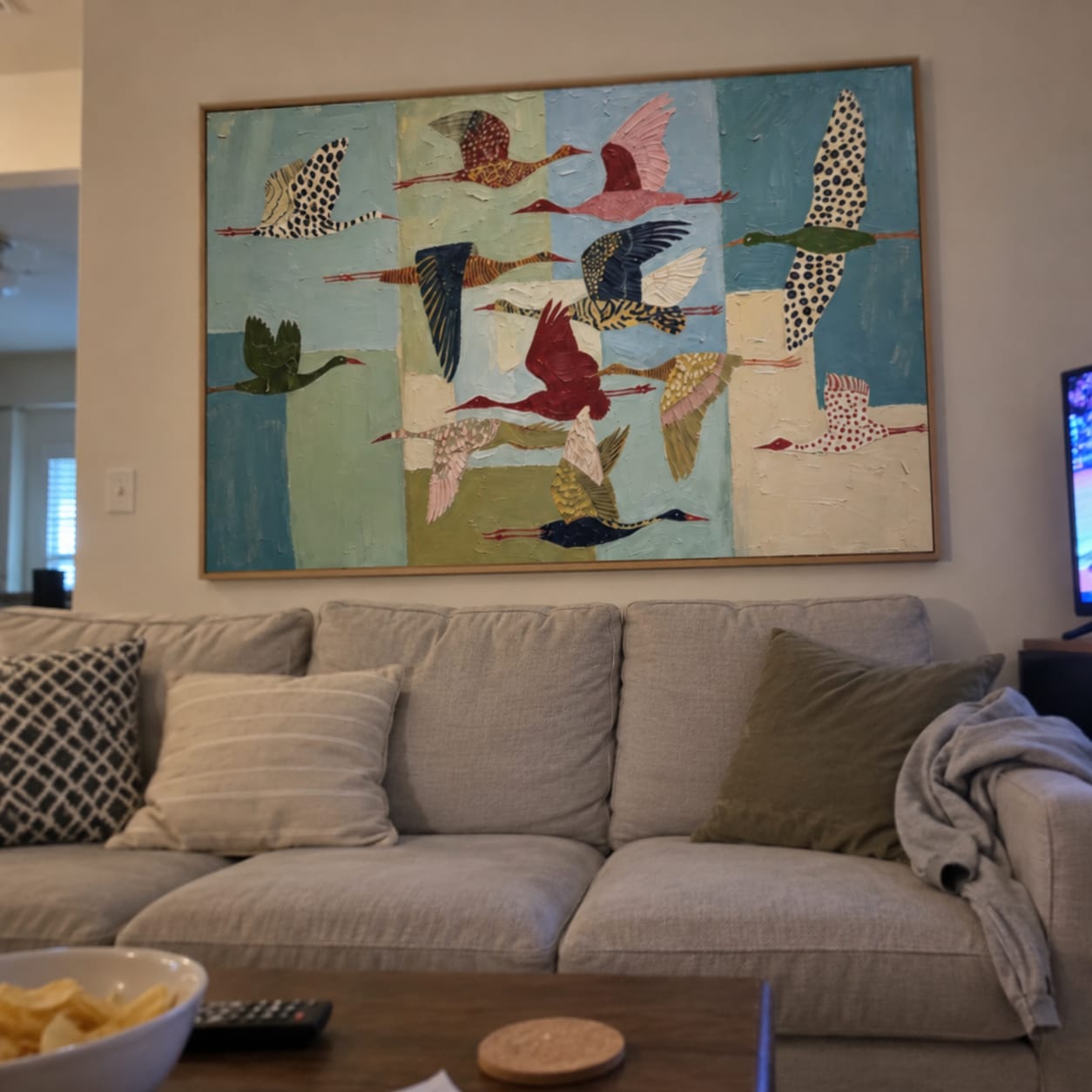 Customer photo review of Flying Birds Wall Art | Migration Mosaic