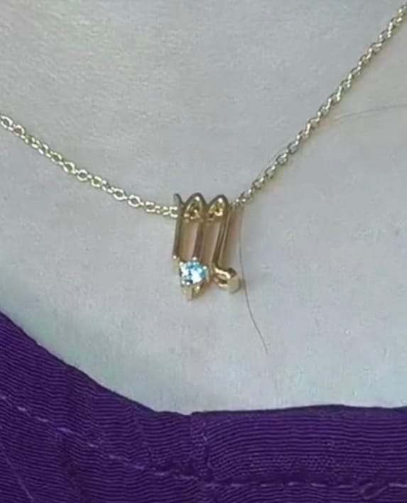 Customer photo review of Silver Scorpio Zodiac Pendant