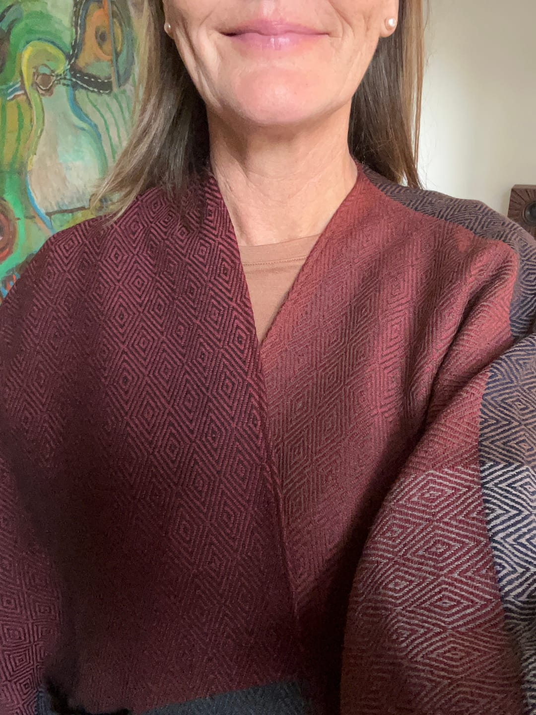 Customer photo review of NEW! Wool Poncho Trudi Artemisia
