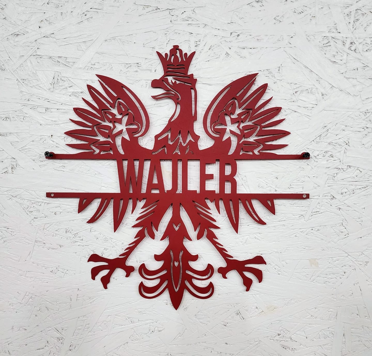 Customer photo review of Polish Eagle Name Sign | Personalized Last Name Metal Wall Art