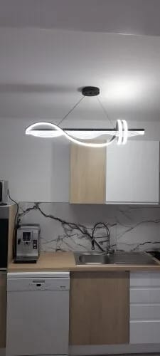 Customer photo review of Wavy Chandelier, Aluminium and Acrylic, Integrated LED, 100 cm