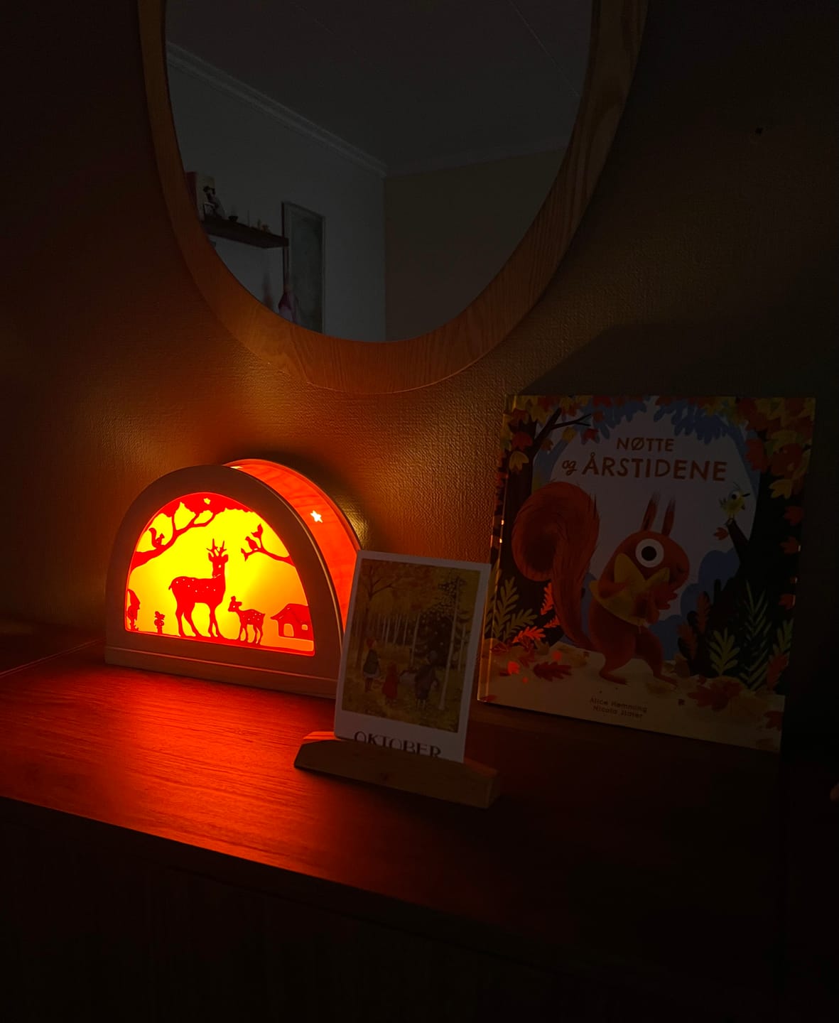 Customer photo review of Rådyr i skogen-motiv til siluettlampe