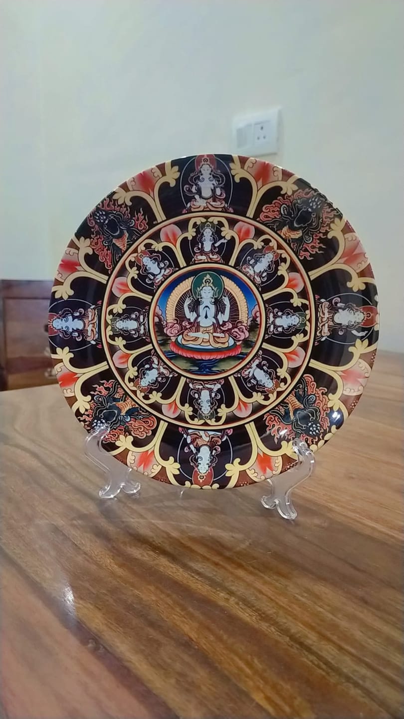 Customer photo review of Tibetan Deity Circle Art Plate