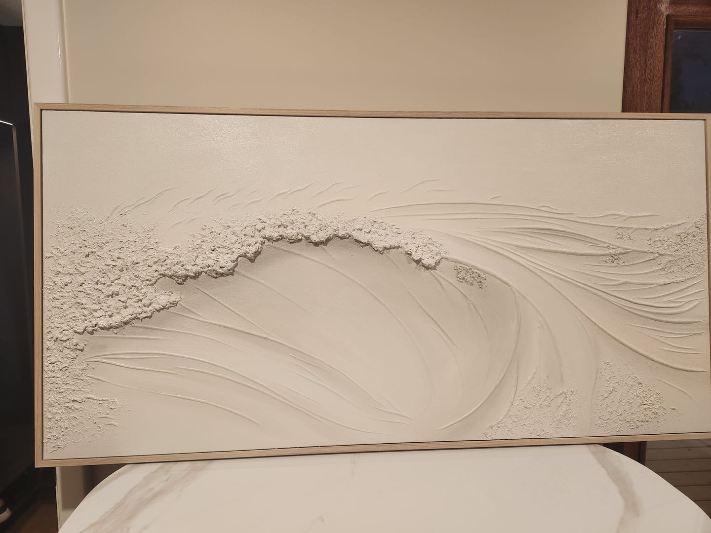 Customer photo review of Ocean And Sky Textured Painting Canvas #OS035