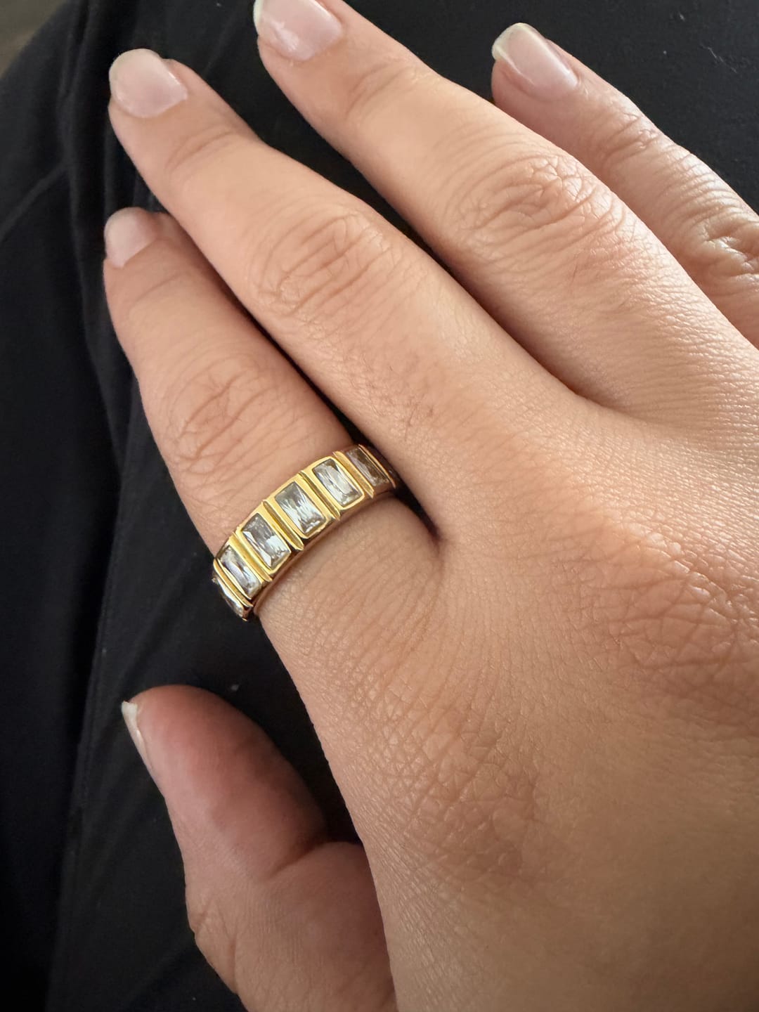 Customer photo review of Diamond Baguette Ring