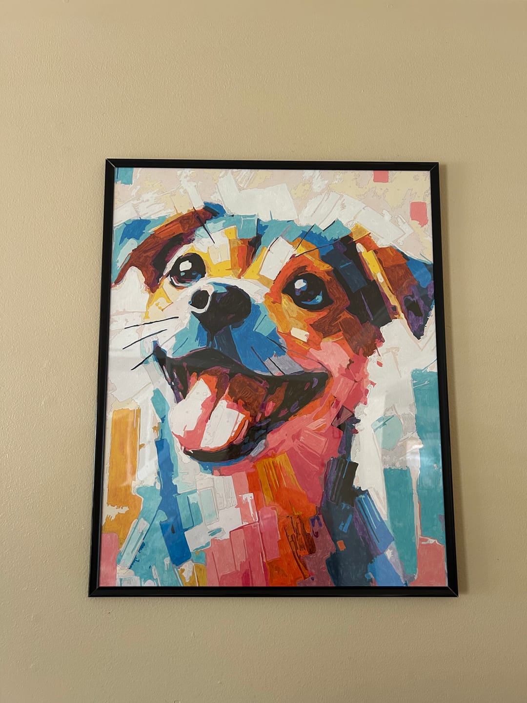 Customer photo review of Paint by Numbers - Happy Dog Portrait