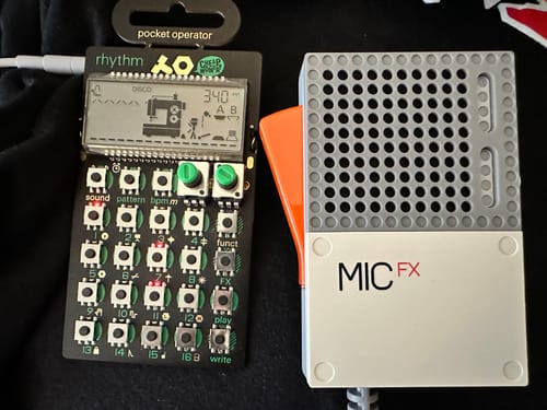 Customer photo review of Teenage Engineering EP-2350 FX MIC Handheld Microphone with Voice Effects and Sample Triggers