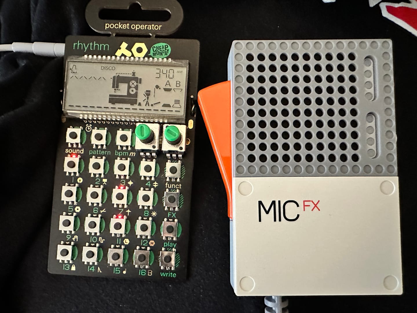 Customer photo review of Teenage Engineering EP-2350 FX MIC Handheld Microphone with Voice Effects and Sample Triggers
