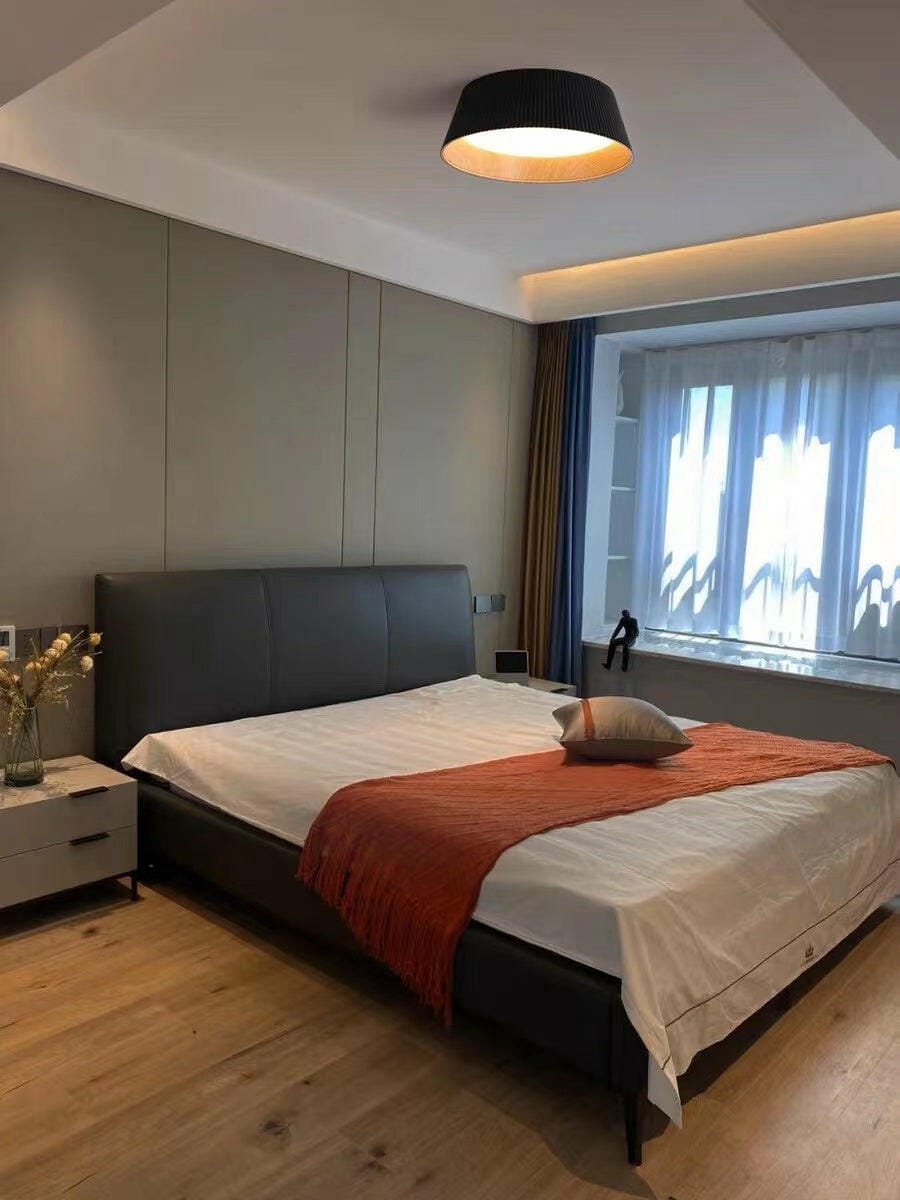 Customer photo review of Fluted Metal Ceiling Light, Wood Grain Interior, LED, 46 cm