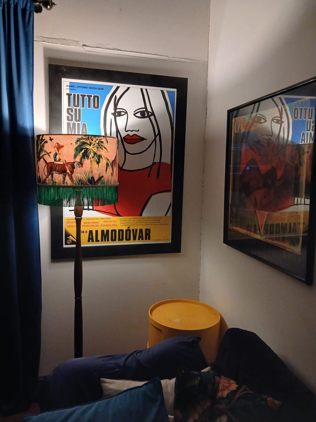 Customer photo review of Queen K Jungle Walk Pink Fringed Drum Lampshade