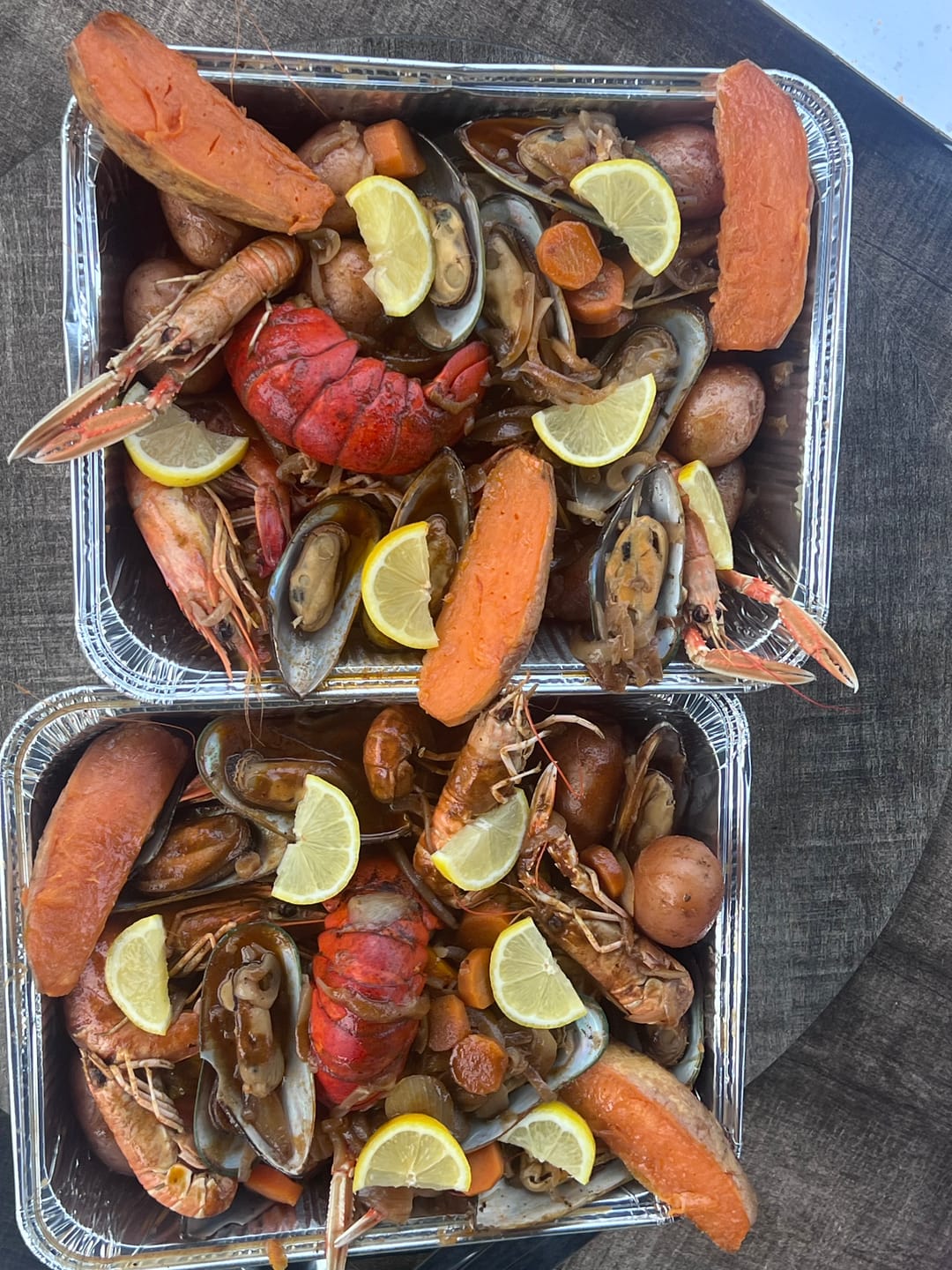 Customer photo review of Cajun Seafood Boil Bomb