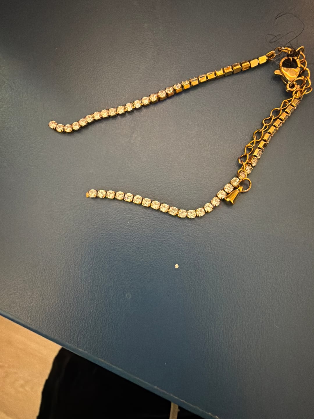 Customer photo review of Cordelia Gold Tennis Bracelet