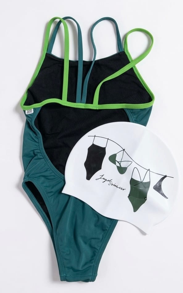 Customer photo review of JAYD Swim Cap - Salty Days in JAYD