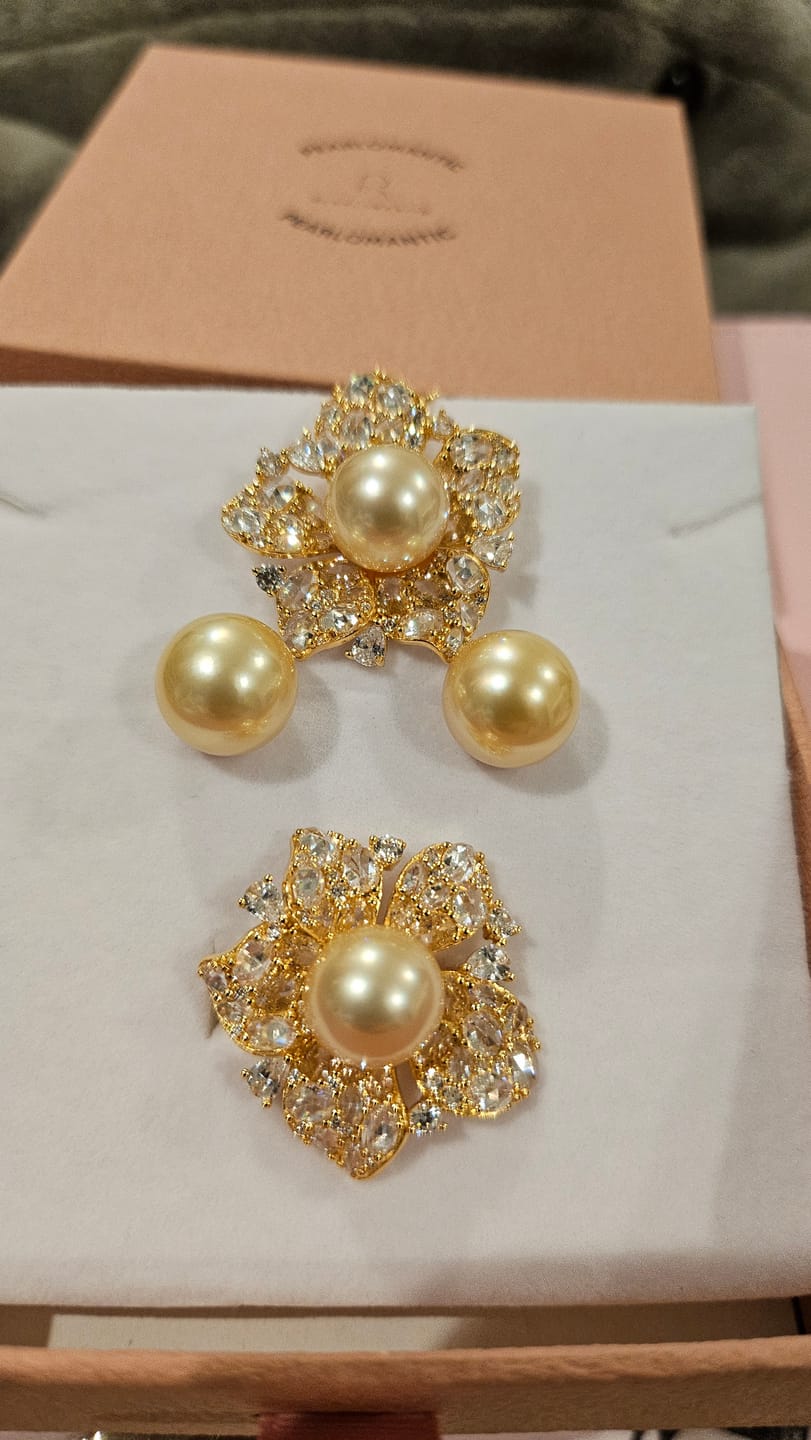 Customer photo review of [Group-Buying] Golden Bloom 11–12mm 4A South Sea Golden Pearl Floral Ring