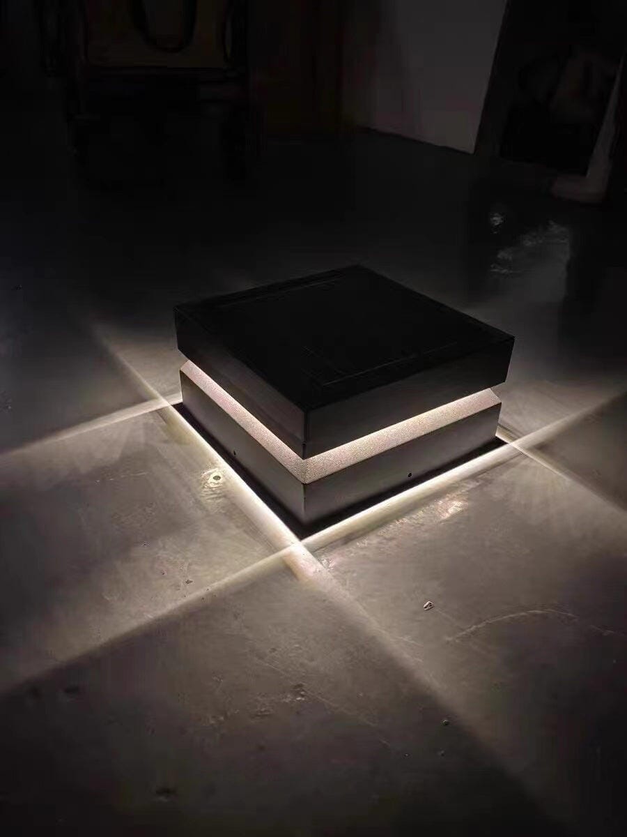 Customer photo review of Outdoor Post Light, Square Metal, Frosted Acrylic Shade, IP65