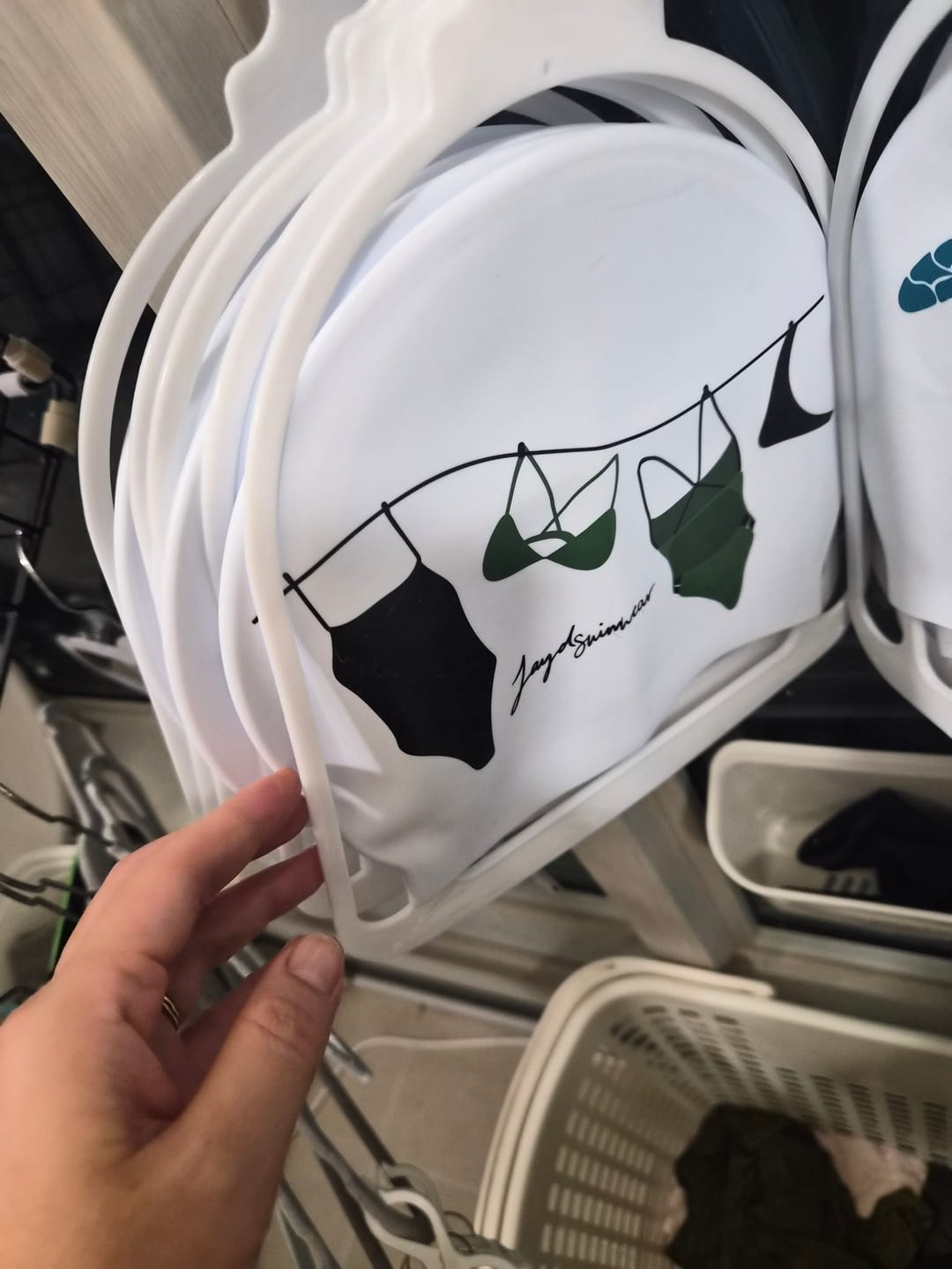 Customer photo review of JAYD Swim Cap - Salty Days in JAYD