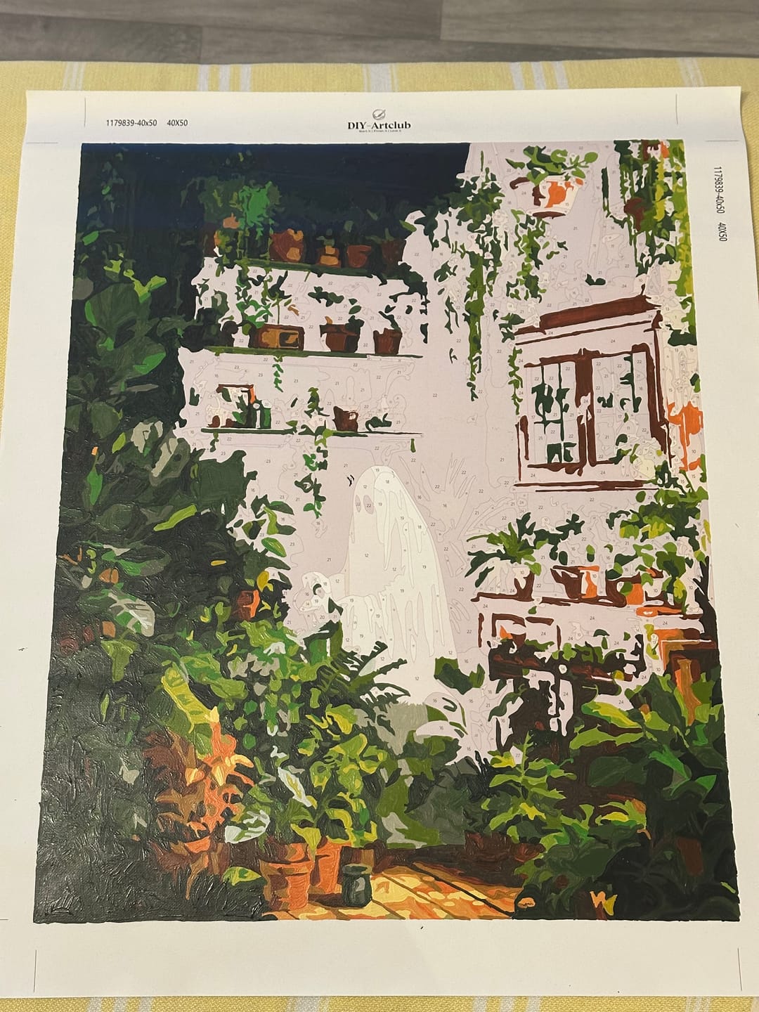Customer photo review of Haunted Greenhouse | Paint by Number