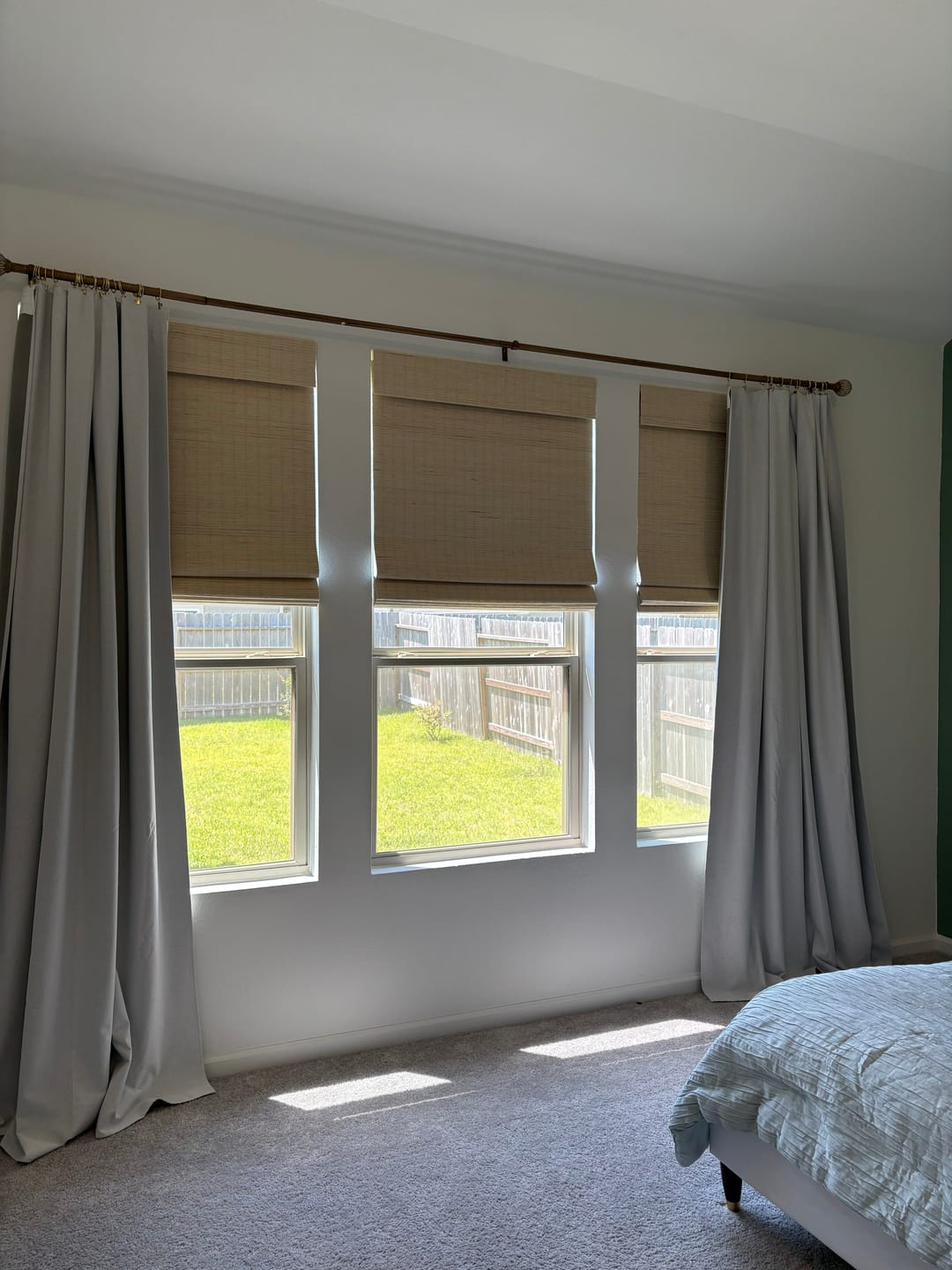 Customer photo review of Raffia Natural Eco-Friendly Woven Wood Shade