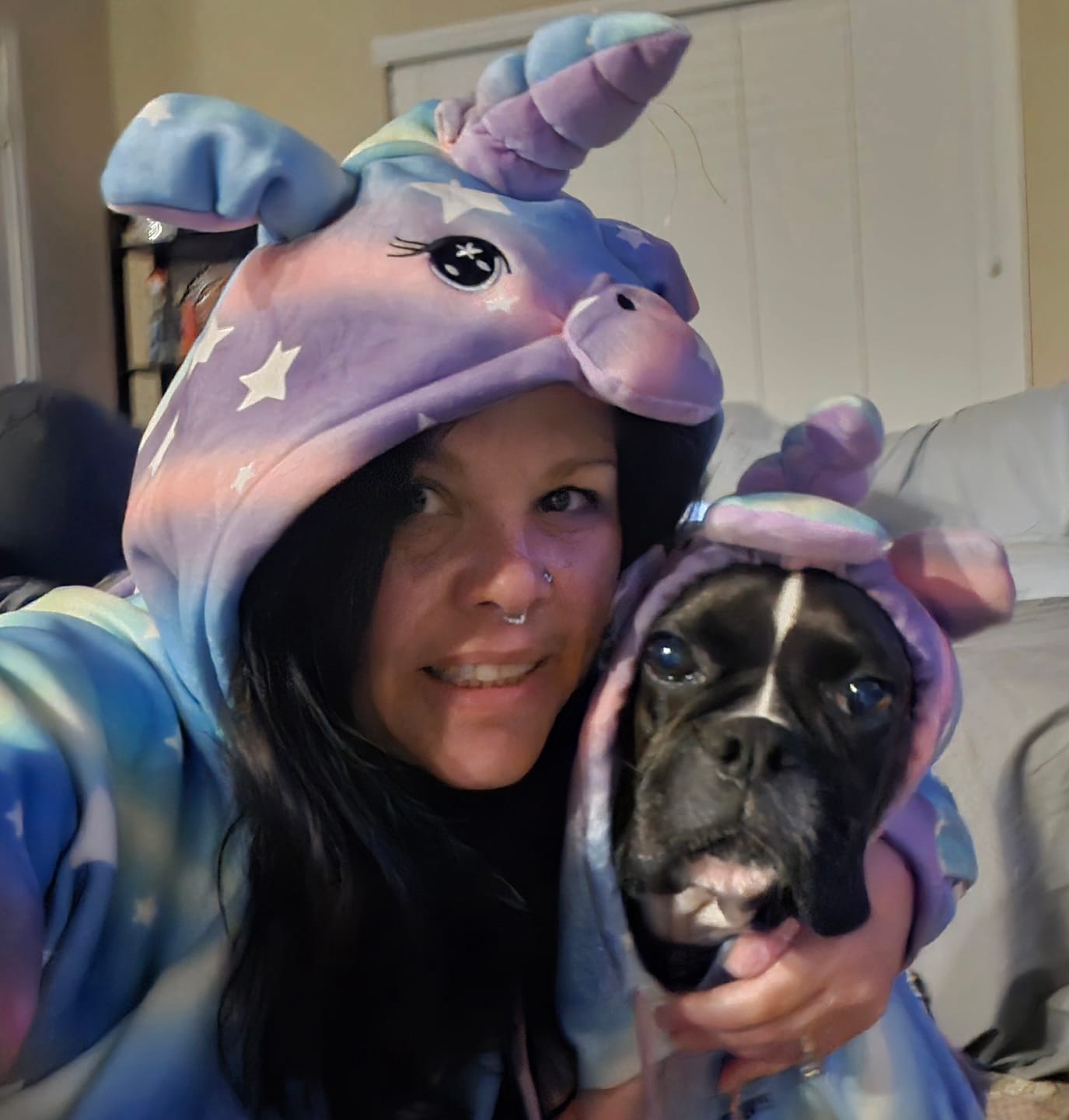 Customer photo review of Halloween Dog Hoodies (Limited Edition)