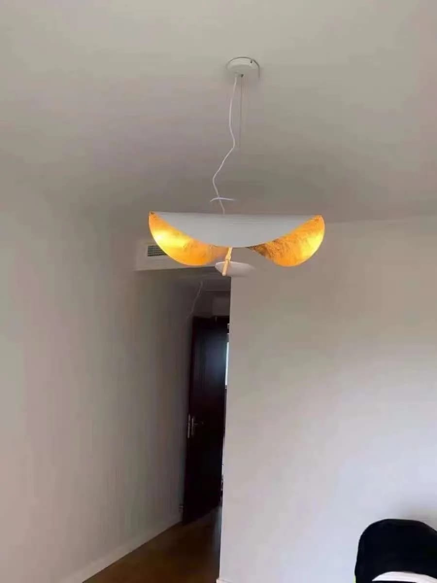 Customer photo review of Gold Saucer Pendant Light for Dining Table, 1 or 2-Light, 60-80 cm
