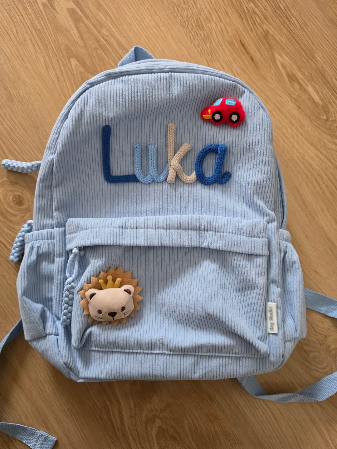 Customer photo review of K&C - Personalized Knitted Backpack