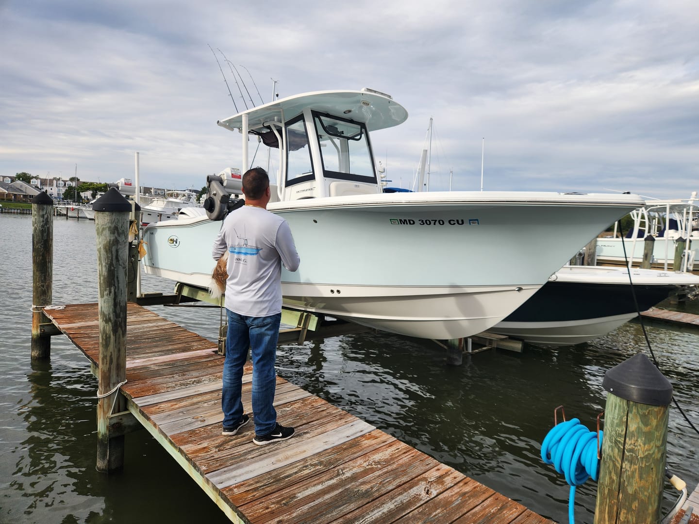 Customer photo review of Dri-Fit Custom Boat Shirts - Long Sleeve