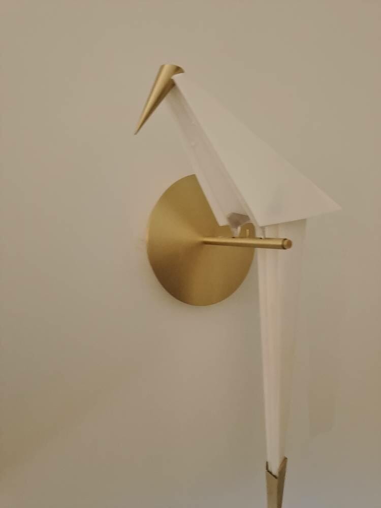 Customer photo review of Wall Light, Gold Bird Shaped Body, Wall Sconce, Integrated LED
