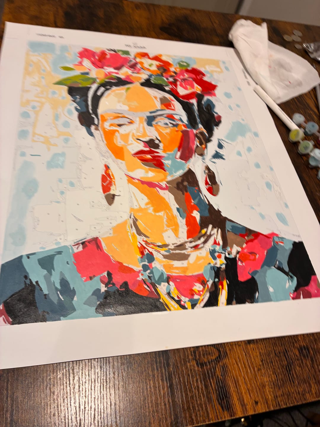 Customer photo review of Expressive Frida | Paint by Number
